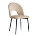 CHAISE TEDDY VELOURS TAUPE PIED METAL NOIR - image 1