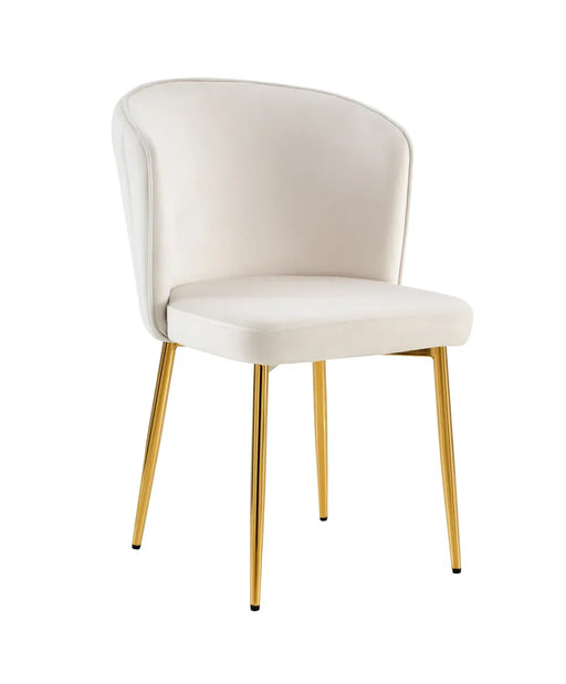 Chaise moderne DIANA gold velours moka