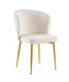 Chaise moderne DIANA gold velours moka