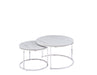 TABLE BASSE GIGOGNE CHROME CERAMIQUE 80x45cm+60x38cm - image 1