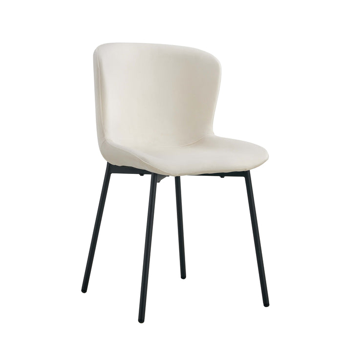 CHAISE HAILEY PIED METAL NOIR ASSISE ECRU - image 1