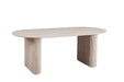 TABLE A MANGER ROXANNE PLATEAU BEIGE PIED BEIGE 200x100x75CM