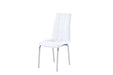 Chaise EMMA simili cuir blanc