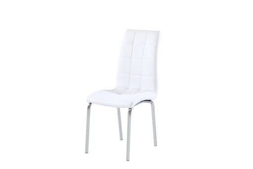 Chaise EMMA simili cuir blanc