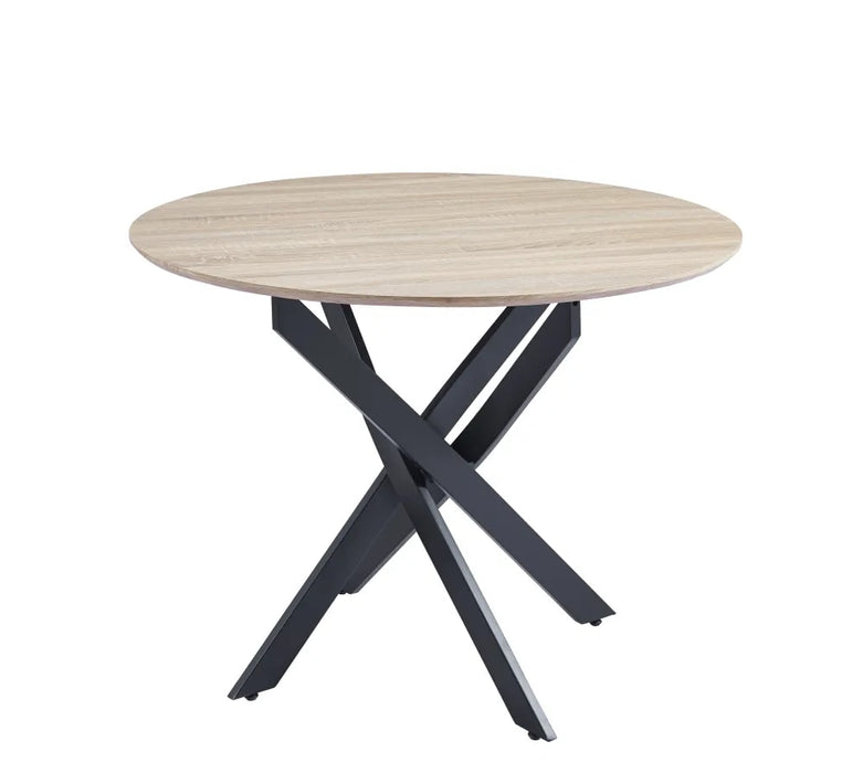 Table à manger en bois JESSICA pieds métal noir