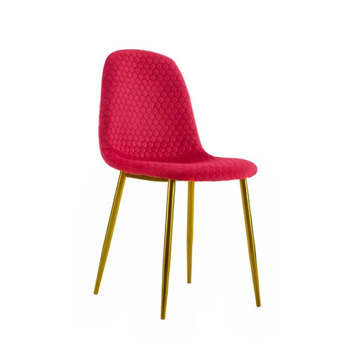 Chaise Scandinave ALVEOLE Gold fushia