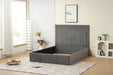 Cadre de lit POLO velours 160x200cm gris-anthracite