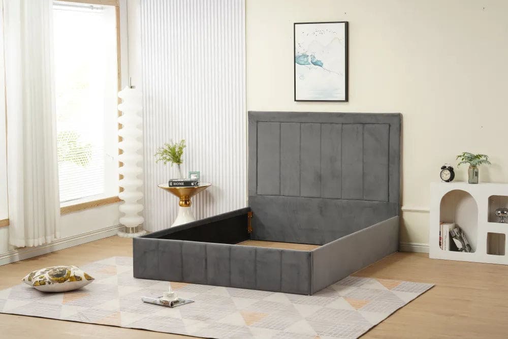 Cadre de lit POLO velours 140x190cm - image 1