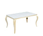 TABLE REPAS BAROQUE GOLD BLANC ULTRA 150x90x75 cm - image 2