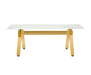 TABLE BASSE IXE GOLD MARBRE BLANC 120x60x45cm - image 1