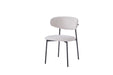 CHAISE LULU PIEDS METAL NOIR SERGE BEIGE - image 2