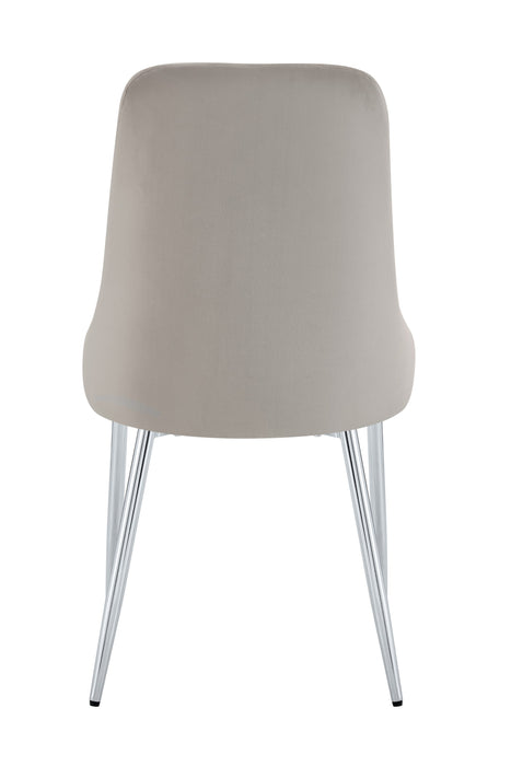 CHAISE BELIZE PIED CHROME VELOURS MOKA - image 3