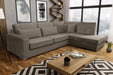 CANAPE BRISTOL ANGLE DROIT VELOURS MOKA 316x230cm - image 1