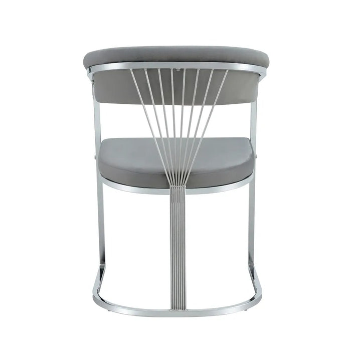 CHAISE AVEC ACCOUDOIR BRITTANY CHROME GRIS SILVER - image 4