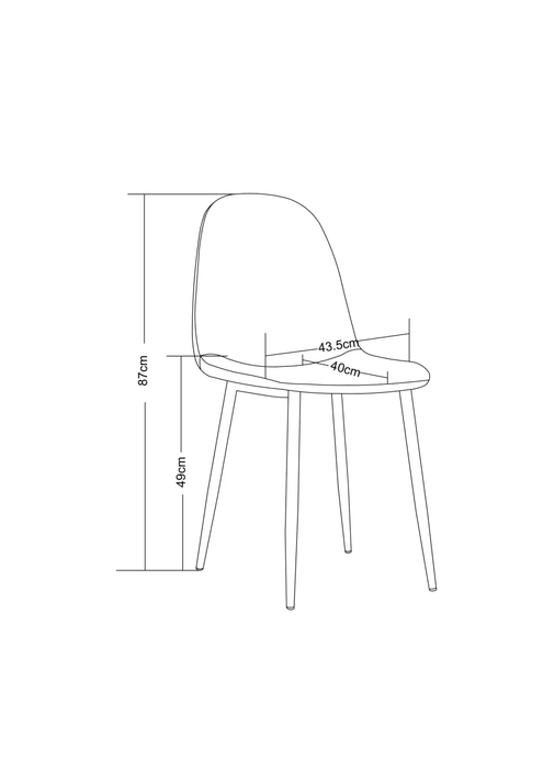 CHAISE SCANDINAVE PIED NOIR VELOURS NOIR - image 4