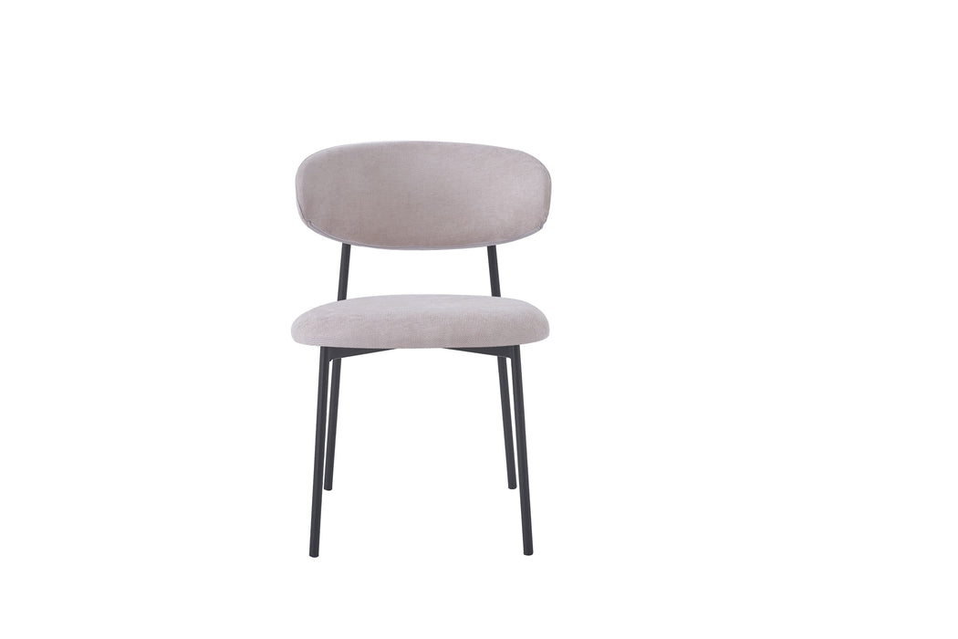 CHAISE LULU PIEDS METAL NOIR SERGE MOKA - image 1