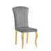 CHAISE LOUIS GOLD VELOURS ARDOISE - image 1