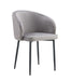 CHAISE AVEC ACCOUDOIR CARLITA GRIS PIED METAL NOIR - image 1