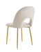 Chaise TEDDY Gold velours beige