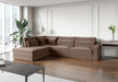 CANAPE LE BRISTOLA ANGLE GAUCHE VELOURS MOKA 315X230cm - image 2
