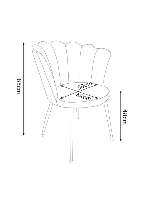 CHAISE NYMPHEA CHROME VELOURS ROSE - image 2