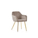 Chaise Chic KANVAS en velours pieds Gold moka