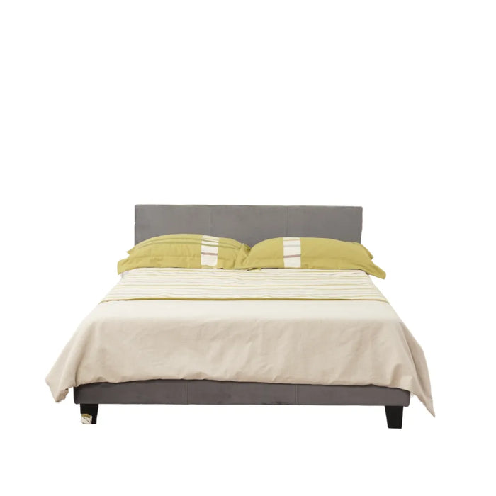 Lit 2 places 140x190 cm MELBOURNE Velours avec sommier intégré