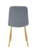 CHAISE ELISA PIED GOLD VELOURS GRIS - image 3