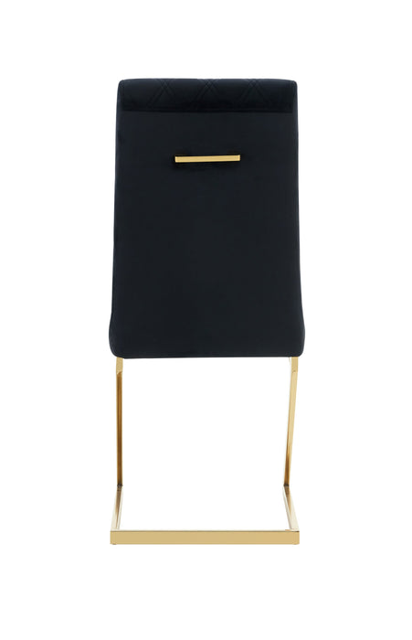 CHAISE COCOMAT MATELASSEE GOLD VELOURS NOIR - image 2