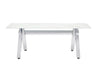 TABLE BASSE IXE CHROME MARBRE BLANC 120x60x45cm - image 1