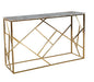 Console GEOMAG Gold Verre marbré-blanc 120x40x78 cm 