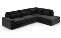 CANAPE LE BRISTOLA ANGLE DROIT VELOURS ANTHRACITE 315X230cm - image 2