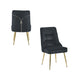 Chaise luxury ZIP en velours pieds Gold noir