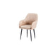 Chaise Chic KANVAS en velours pieds métal noir beige