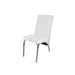 Chaise Fate chrome et simili cuir blanc