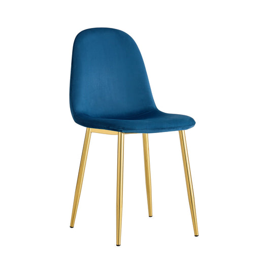 Chaise  SCANDINAVE en velours pieds Gold vert