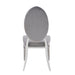 Chaise MEDAILLON capitonnées  chrome et velours gris