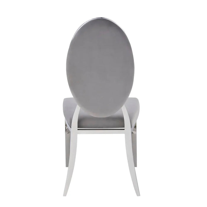 Lot de chaises MEDAILLON capitonnées chrome et velours - image 3