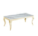 Table basse BAROQUE Gold  120x60x45 cm marbré gris