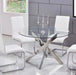 Table a manger ronde JESSICA chrome XXL 120 cm 4 couverts - image 5