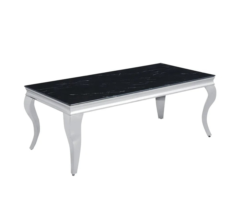Table basse BAROQUE Chrome 120x60x45 cm - image 2