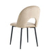 CHAISE TEDDY VELOURS TAUPE PIED METAL NOIR - image 2