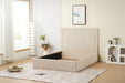 Cadre de lit POLO velours 160x200cm beige