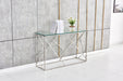 Console GEOMAG Inox Verre transparent 120x40x78 cm