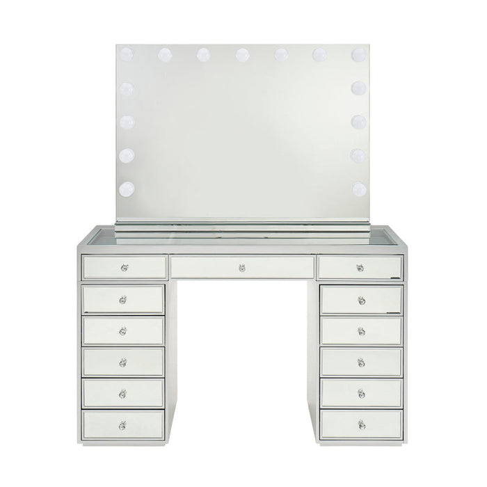 Ensemble coiffeuse + miroir HOLLYWOOD avec Led L 130x54,5x80 cm