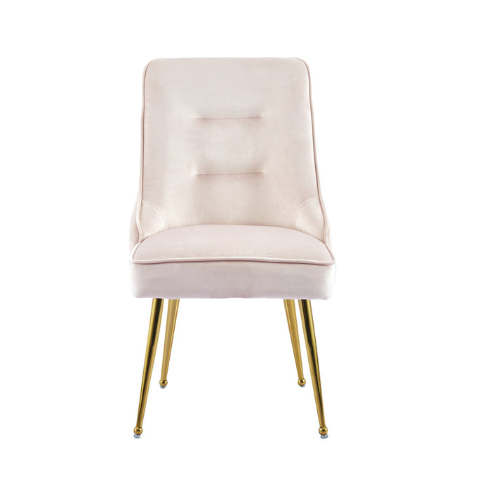 Chaise luxury ZIP en velours pieds Gold rose