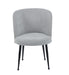 CHAISE SACHA PIEDS METAL NOIR ASSISE GRIS TISSU EFFET LIN - image 1