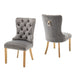 Lot de 2 chaises POIGNEE Clouté en velours pied Gold - image 1