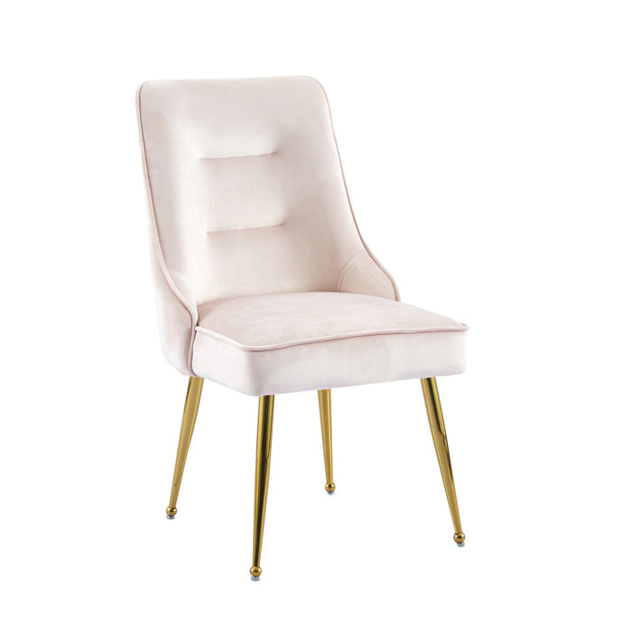 Chaise luxury ZIP en velours pieds Gold rose