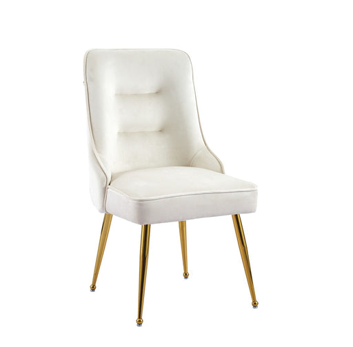 Chaise luxury ZIP en velours pieds Gold beige